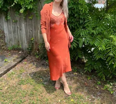 Go By Go Silk Go Silk Crinkle Cut Jacket In Cayenne In Orange