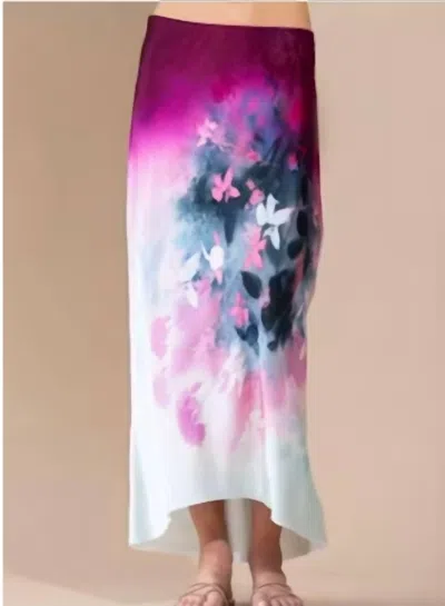 Go By Go Silk Go Slope Skirt In Gradient Garden In Multi