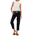Go By Go Silk Go Snap It Up Pants In Washed Black In Black