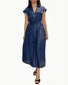 Go By Go Silk Go Zipline Midi Dress In Ink In Blue