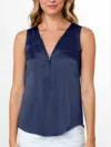 Go By Go Silk Go Zippy Tank Luxe Top In Midnight In Multi