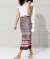 Go By Go Silk Iconic Long For It Skirt In Moroccan Mosaic Border In Multi