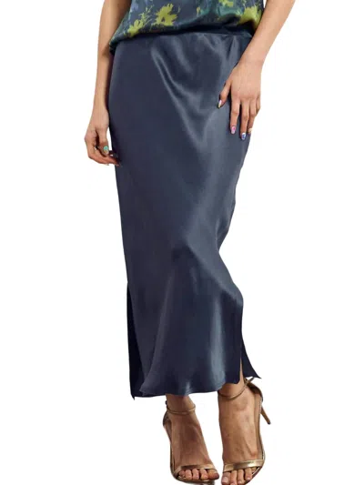 Go By Go Silk Long For It Skirt In Agave In Grey