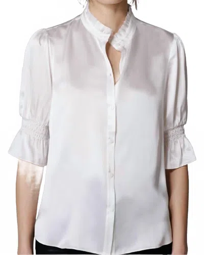 Go By Go Silk Luxe Flea Market Top In White