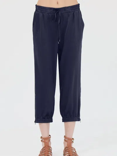 Go By Go Silk Luxe Parachute Capri Pant In Midnight