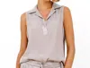 Go By Go Silk Make It Easy Top In Sand In Neutral