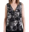 Go By Go Silk Off The Chain Shell Top In Up In Smoke In Multi