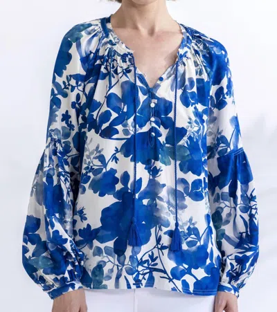 Go By Go Silk Offbeat Redux Top In Blue