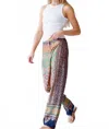 Go By Go Silk Patio Printed Pant In Saree Scarf Place In Multi