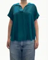 Go By Go Silk Raw Revisited Tee In Midnight In Green