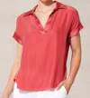 Go By Go Silk Polo Top In Mango