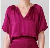 Go By Go Silk Positano Top In Raspberry In Purple