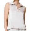 Go By Go Silk Pull Some Strings Top In Sand In Beige