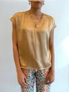 Go By Go Silk Raw Luxe Tee In Butter Rum