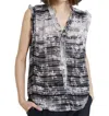 Go By Go Silk Ruffle Me Up Blouse In Rub Out Black In Black