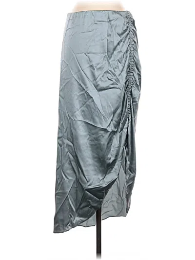 Pre-owned Go By Go Silk Silk Skirt In Silver