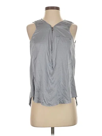 Pre-owned Go By Go Silk Sleeveless Blouse In Gray