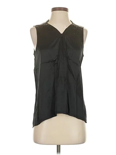 Pre-owned Go By Go Silk Sleeveless Silk Top Black Halter Neckline Tops