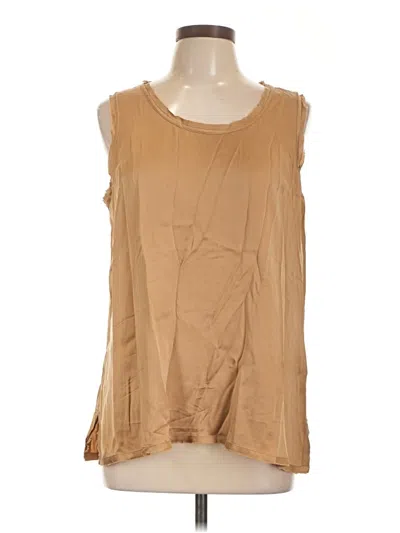 Pre-owned Go By Go Silk Sleeveless T-shirt In Tan