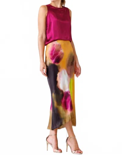 Go By Go Silk Slope Skirt In Sunrise Place In Multi