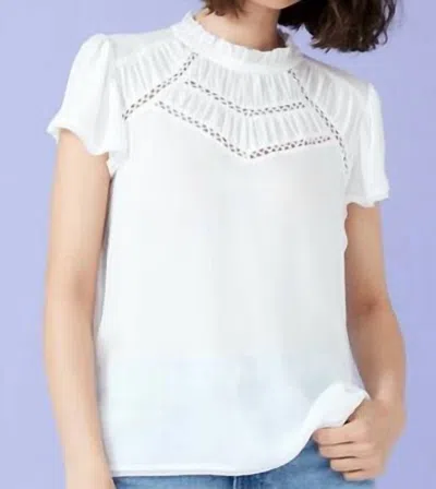 Go By Go Silk Throwback Top In White