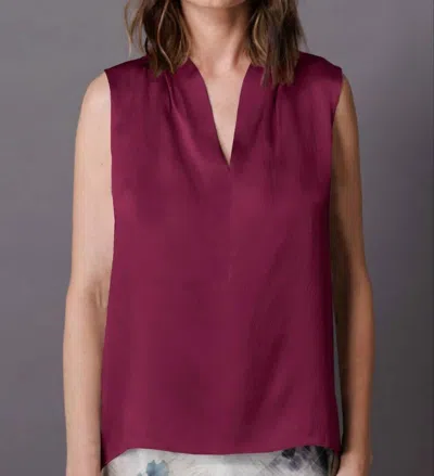 Go By Go Silk To Shell Top In Currant In Red