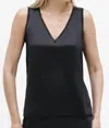 Go By Go Silk V-tee Redux In Washed Black In Black