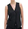 Go By Go Silk Vested Interest Top In Washed Black In Black