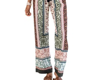 Go By Go Silk Wide Angle Pant In Market Scarf In Multi