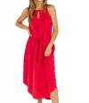 Go By Go Silk Women's Cabana Dress In Lipstick In Red