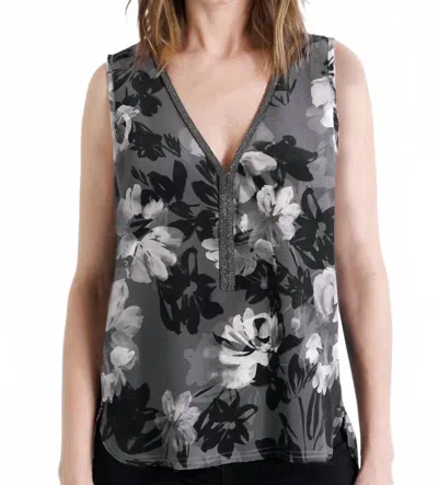 Go By Go Silk Women's Go Off The Chain Shell Top In Up In Smoke In Gray