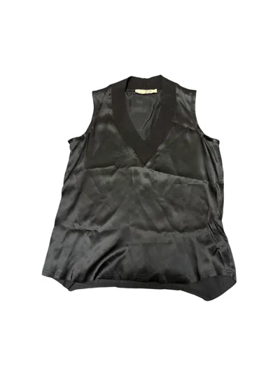 Go By Go Silk Women's Go Take A Ribbing Tank In Black In Green