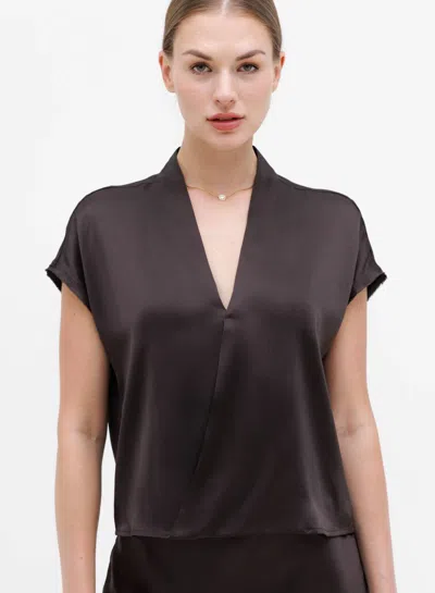Go By Go Silk Wrapper's Delight Top In Black