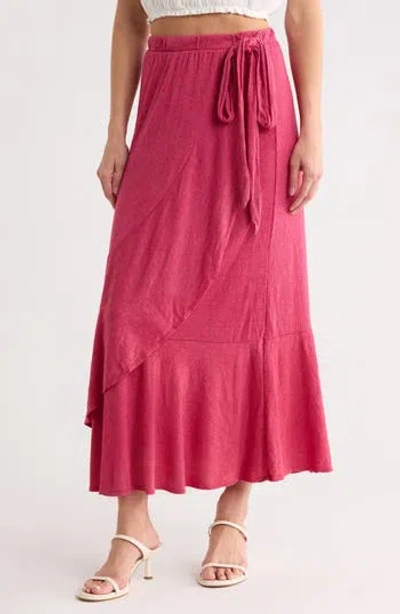 Go Couture Wrap Midi Skirt