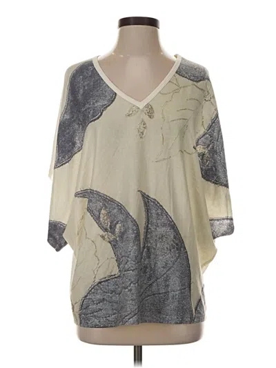 Pre-owned Go Couture 3/4 Sleeve Blouse In Ivory