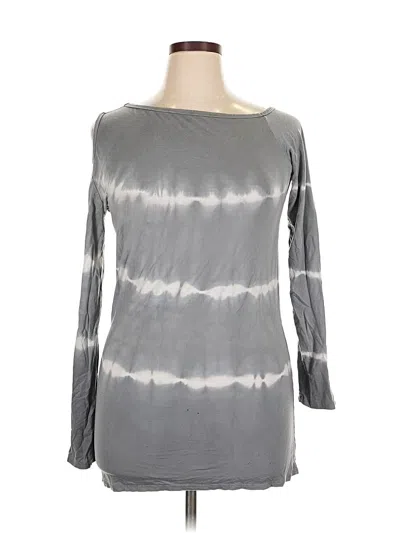 Pre-owned Go Couture 3/4 Sleeve T-shirt In Gray