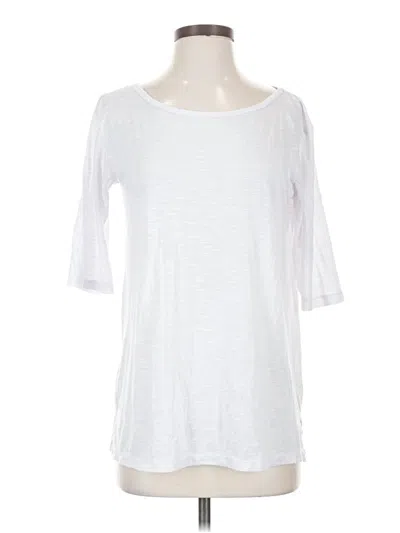 Pre-owned Go Couture 3/4 Sleeve Top White Boatneck Tops