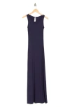 Go Couture A-line Maxi Dress In Navy