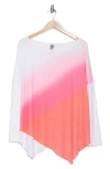 Go Couture Asymmetric Dolman Sleeve Sweater In White
