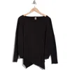 Go Couture Asymmetric Hem Sweater In Black