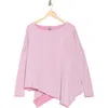 Go Couture Asymmetric Hem Sweater In Lavender