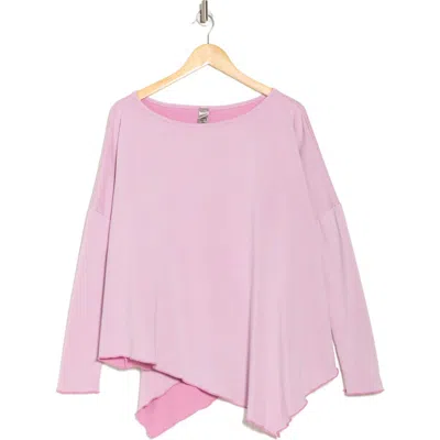 Go Couture Asymmetric Hem Sweater In Lavender