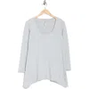 Go Couture Asymmetric Tunic Sweater In Gray