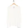 Go Couture Asymmetric Tunic Sweater In White