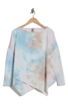 Go Couture Asymmetrical High-low Sweater In Multi