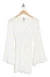Go Couture Bell Sleeve Dress In Ivory