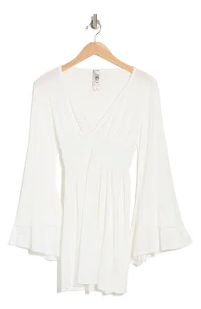 Go Couture Bell Sleeve Dress In Ivory