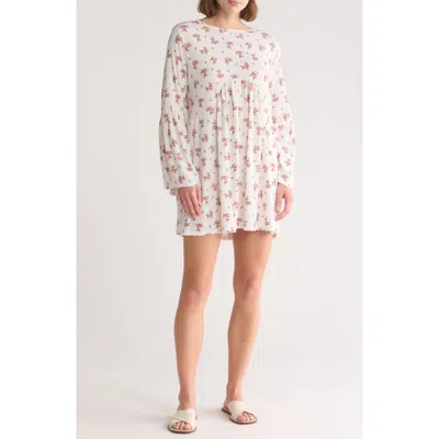 Go Couture Bell Sleeve Swing Dress In Multi Floral Print