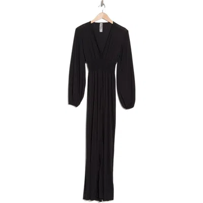 Go Couture Bishop Sleeve Maxi Dress In Black