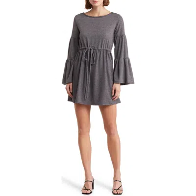 Go Couture Boat Neck Bell Sleeve Minidress